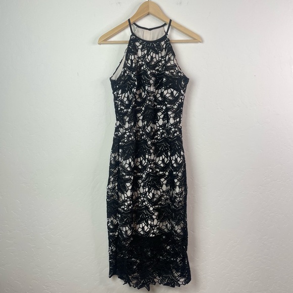 Keepsake True Love Black Lace Women’s Event Occasions Midi Dress Size Small - Picture 2 of 16